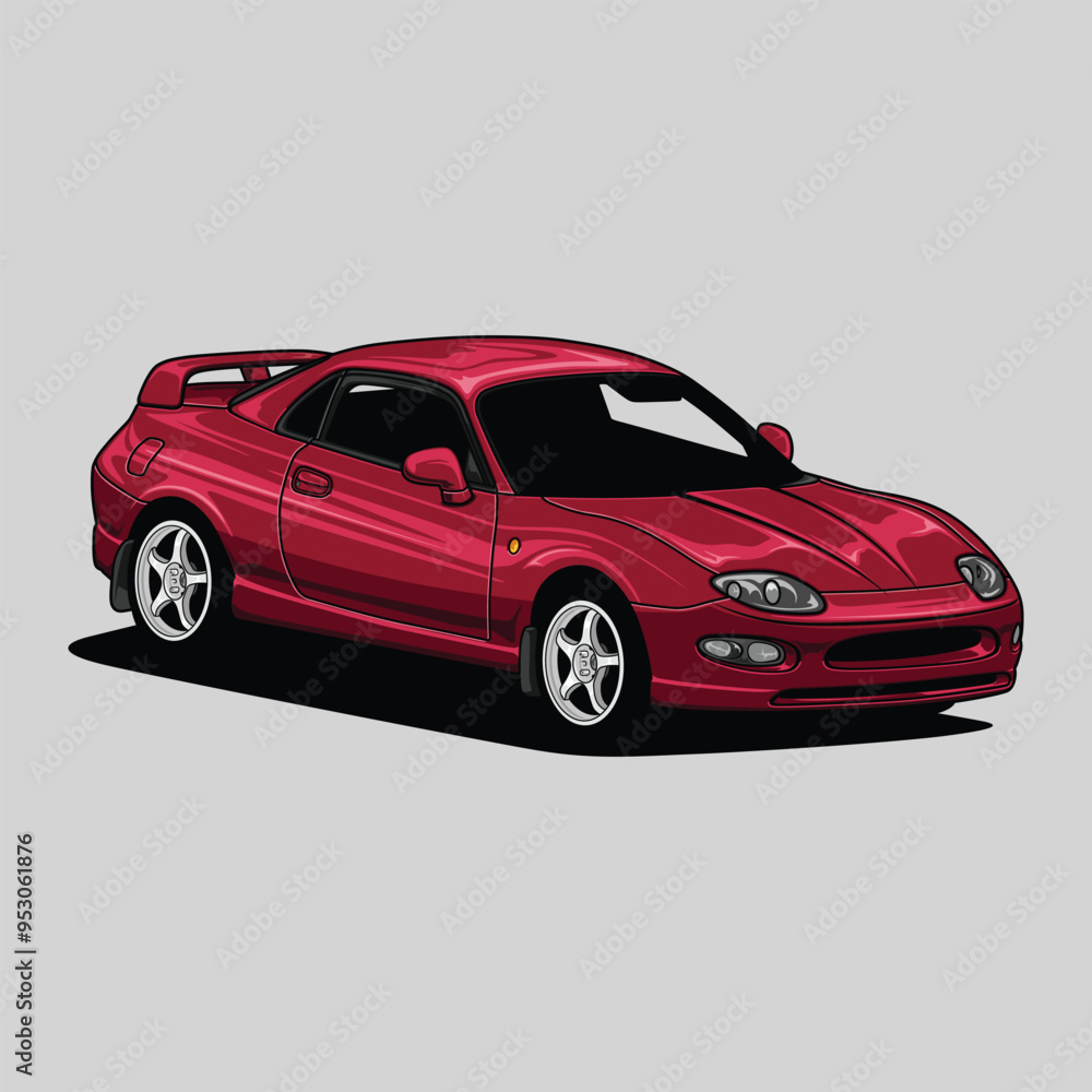 Obraz premium Perspective view car vector illustration for conceptual design