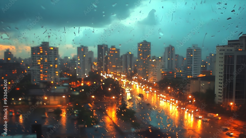 Obraz premium rainy scene