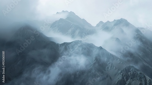 foggy mountain pattern wallpaper