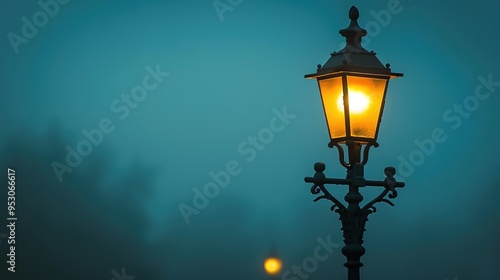 old fashion street lamp wallpaper