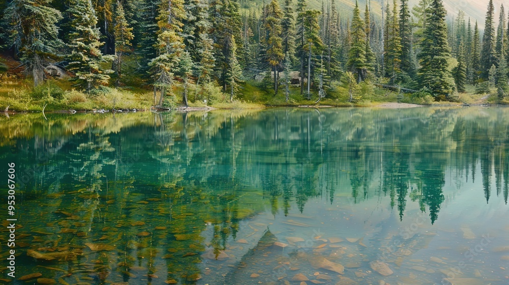 Serene lake pattern wallpaper Serene lake pattern wallpaper