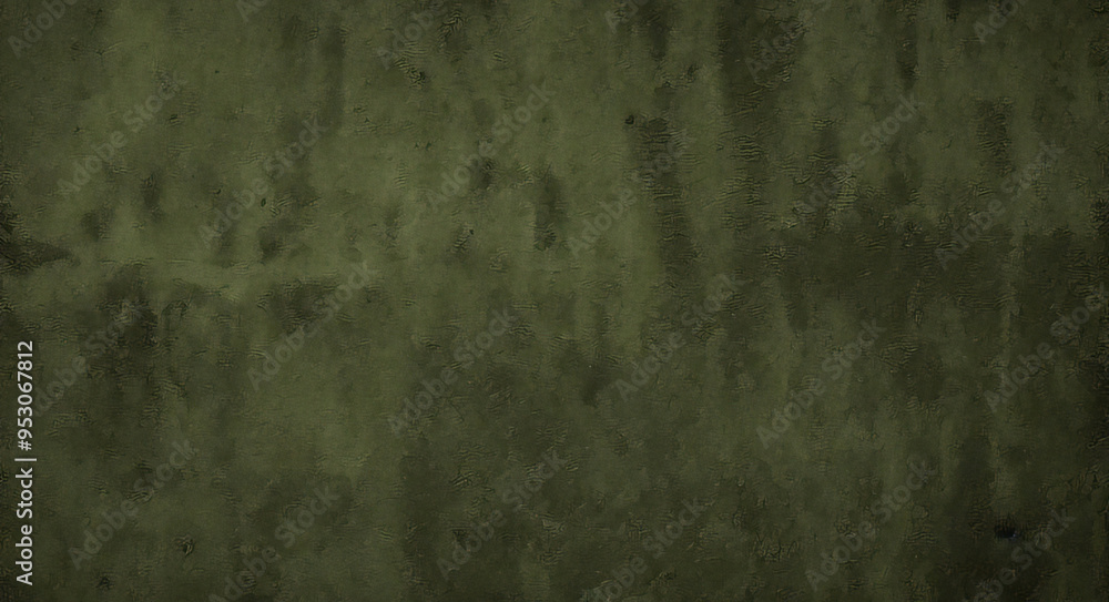 Obraz premium Matte green texture or background with stains, waves and grain elements. Image with place for text. Template for design 