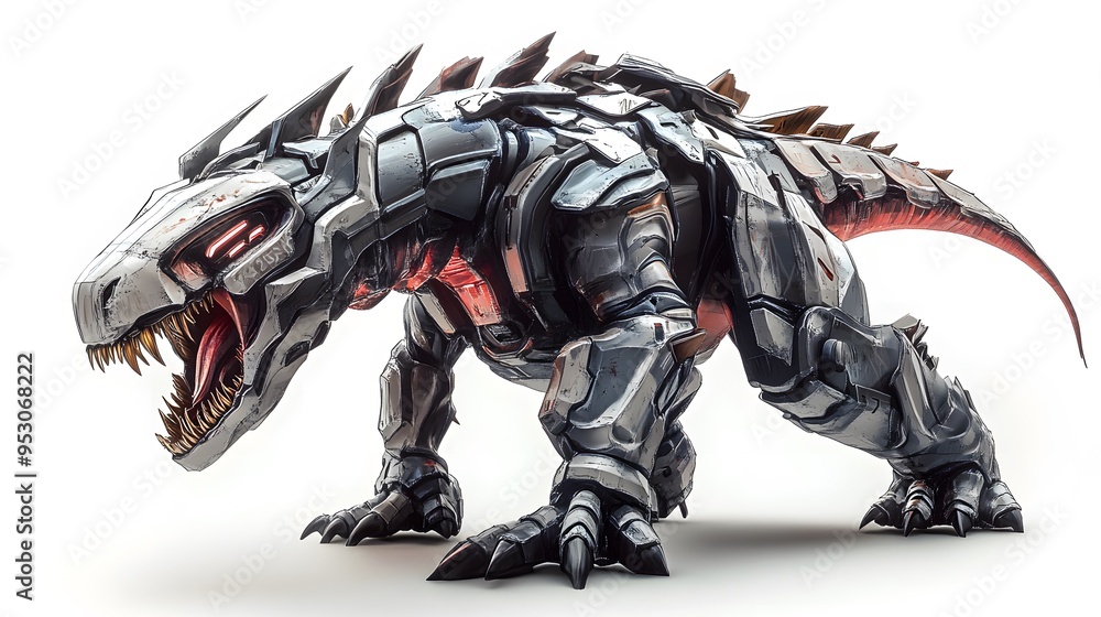 Robotic Dinosaur Monster with Sharp Claws and Teeth Robotic Dinosaur Monster with Sharp Claws and Teeth