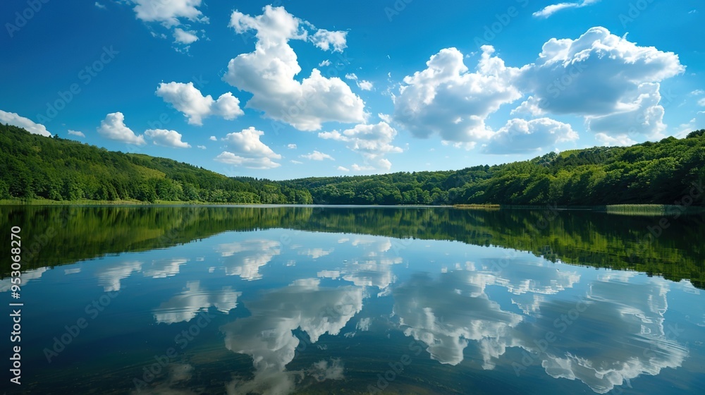 Serene lake pattern wallpaper Serene lake pattern wallpaper
