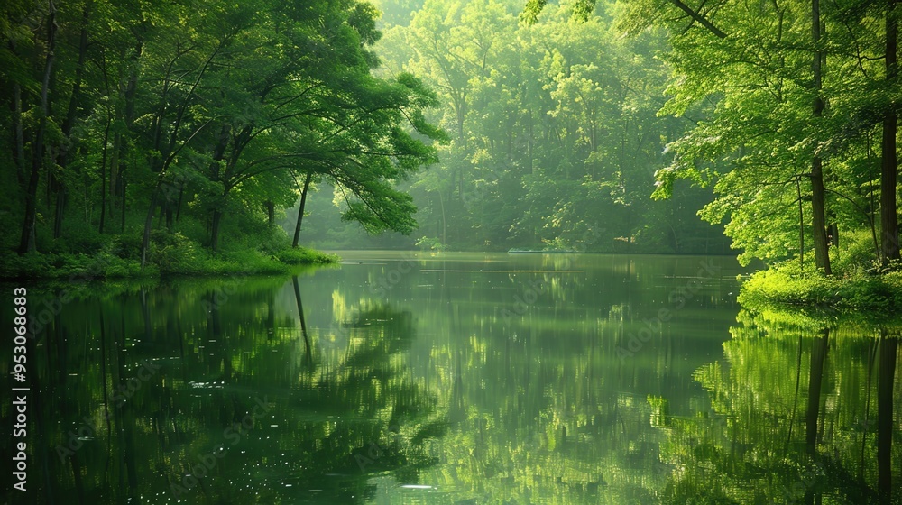 Serene lake pattern wallpaper Serene lake pattern wallpaper
