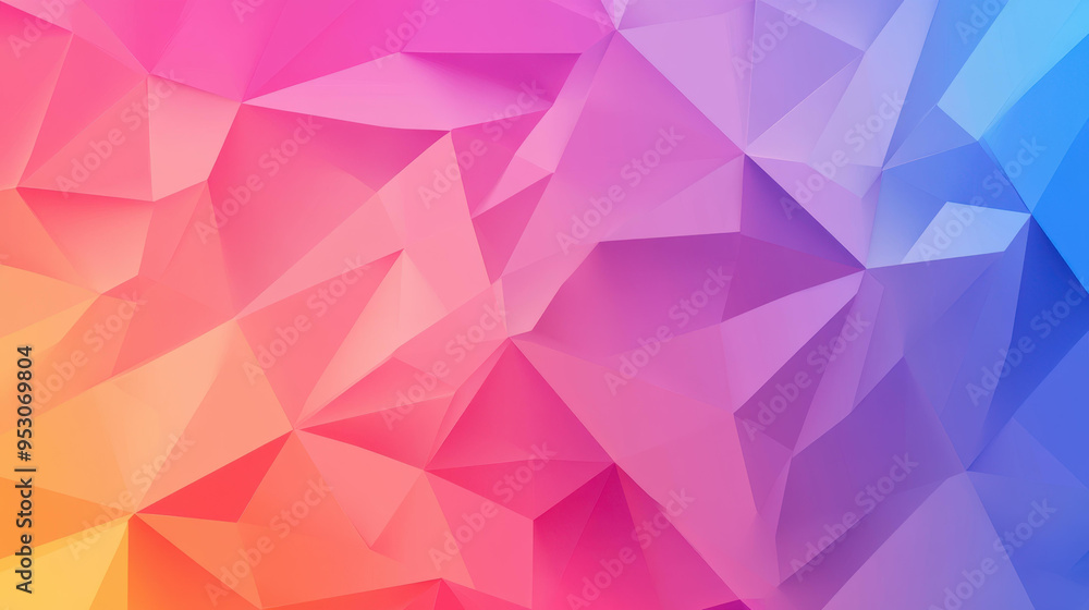 Obraz premium Vibrant lowpoly geometric background in a modern cartoon style, perfect for creative projects and designs.