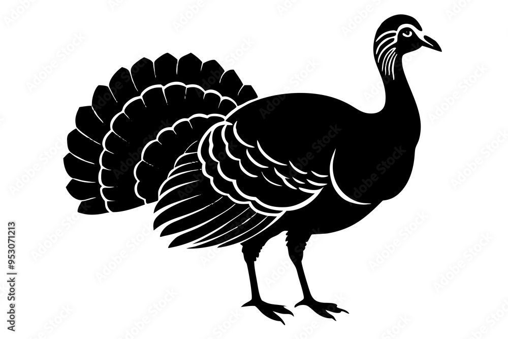 Wild turkey silhouette vector illustration
Wild turkey silhouette vector illustration