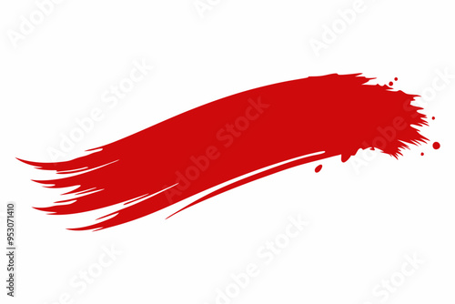 Blood color splatter brushstroke vector illustration 
