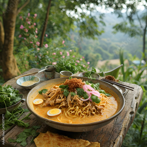 Khao Soi a Northern Thai inspired noodle dish photo