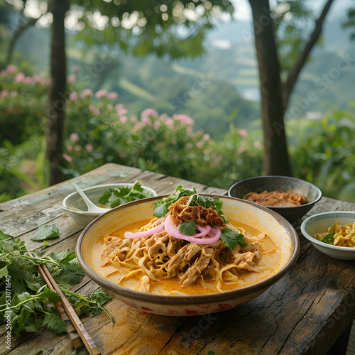 Khao Soi a Northern Thai inspired noodle dish photo