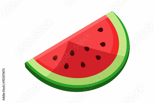 Slice of watermelon vector illustration
