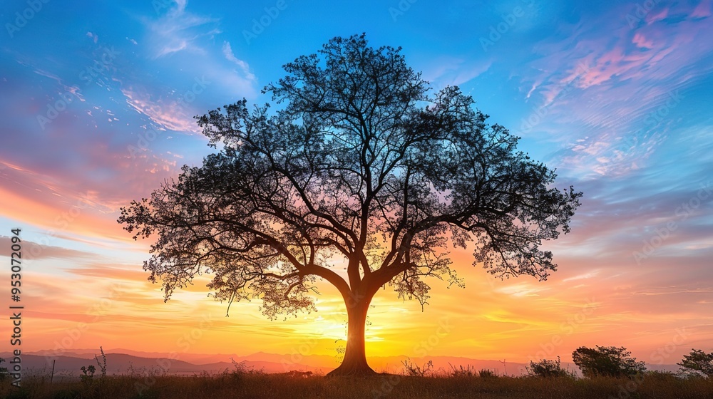 Sunset with tree wallpaper Sunset with tree wallpaper