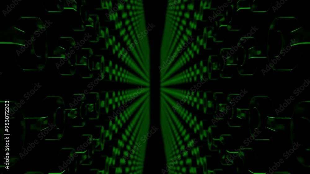 3D loop geometric abstract background