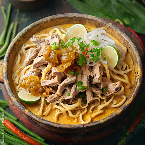 Khao Soi a Northern Thai inspired noodle dish photo