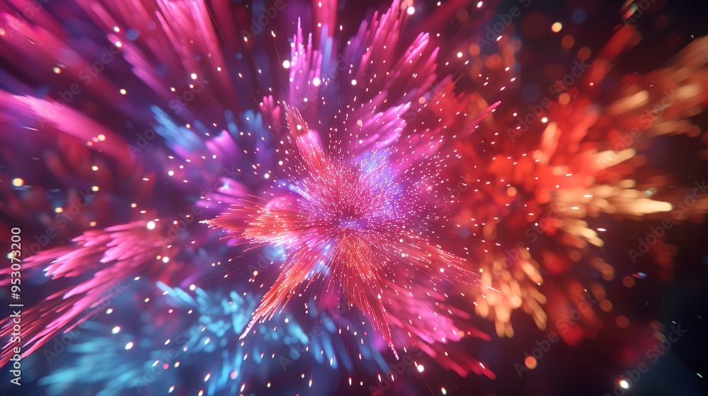 Fototapeta premium Firework display wallpaper