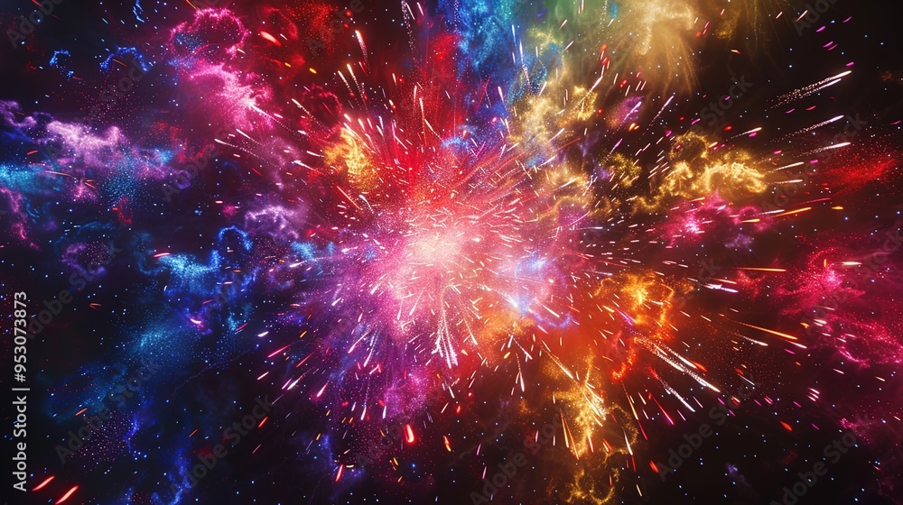 Fototapeta premium firework display wallpaper