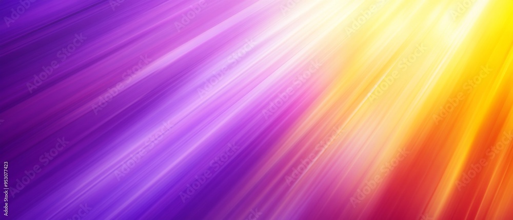 Obraz premium Blurred Purple and Yellow Gradient with Sun Rays