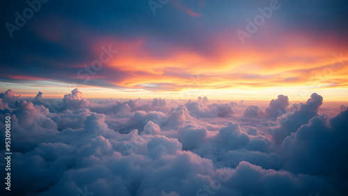 Dreamscape clouds background with fantastical colors