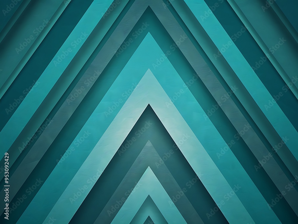 Obraz premium Cyan color geometric dynamic background