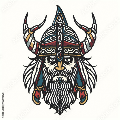 viking very simple traditional tattoo flash styles illustration