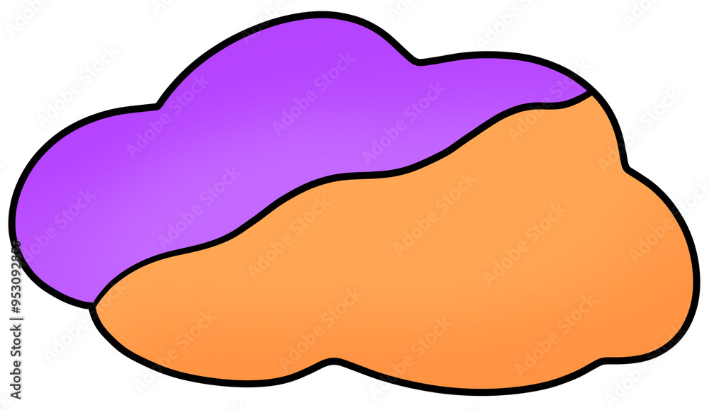 Cloud illustration used to decorate the work. Cloud illustration used to decorate the work.