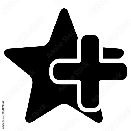 favorite, star, add, ui, user interface solid or glyph icon