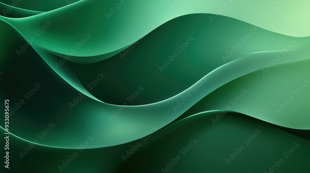 A green wave with a green background. The wave is very long and has a lot of detail A green wave with a green background. The wave is very long and has a lot of detail
