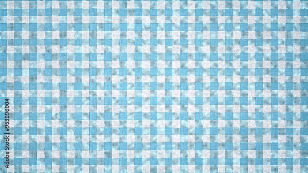 Soft blue gingham pattern on textured base creates a serene atmosphere, perfect for a calming background or design Soft blue gingham pattern on textured base creates a serene atmosphere, perfect for a calming background or design