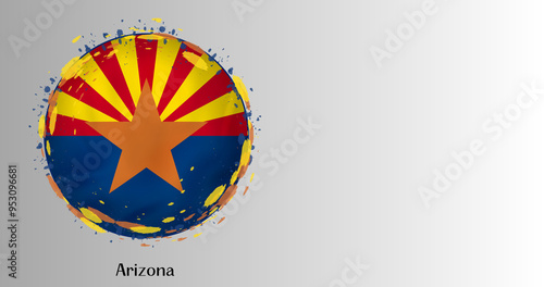 Arizona flag badge - banner