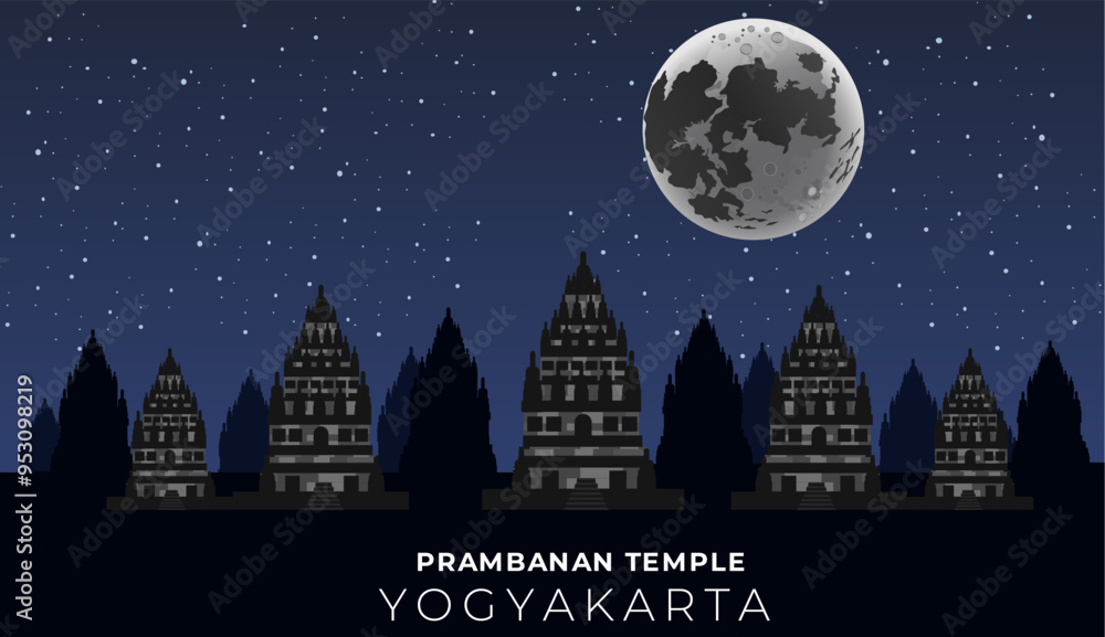 Foto Prambanan temple landscape background