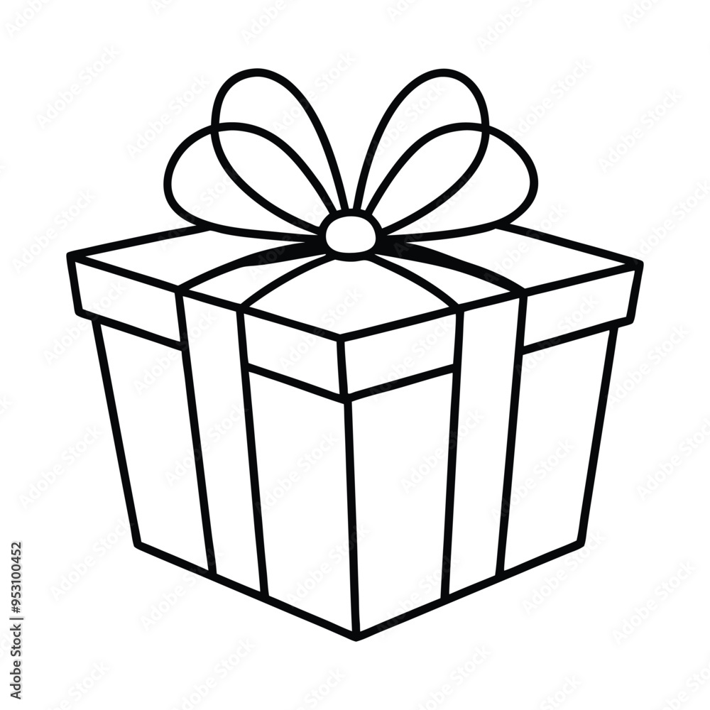 Gift Box Line Icon Vector Illustration for Clean and Modern Designs Gift Box Line Icon Vector Illustration for Clean and Modern Designs