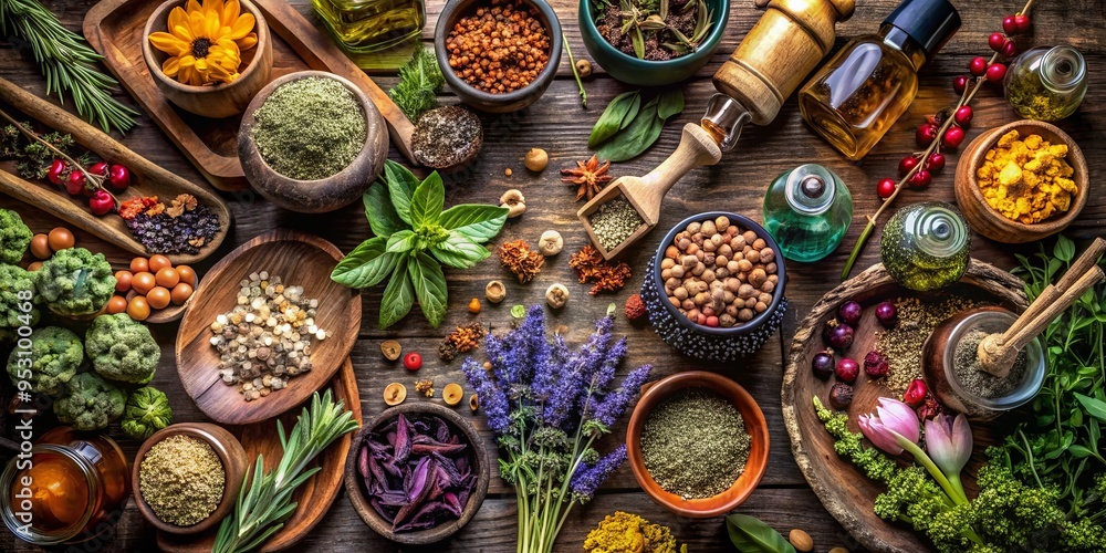 A mystical collection of botanicals and herbal remedies rooted in ancient myths and legends A mystical collection of botanicals and herbal remedies rooted in ancient myths and legends