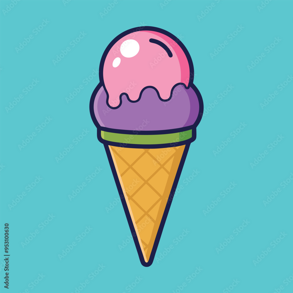 Ice Cream Icon Illustration: Sweet Vector Design for Dessert and Summer Themes Ice Cream Icon Illustration: Sweet Vector Design for Dessert and Summer Themes
