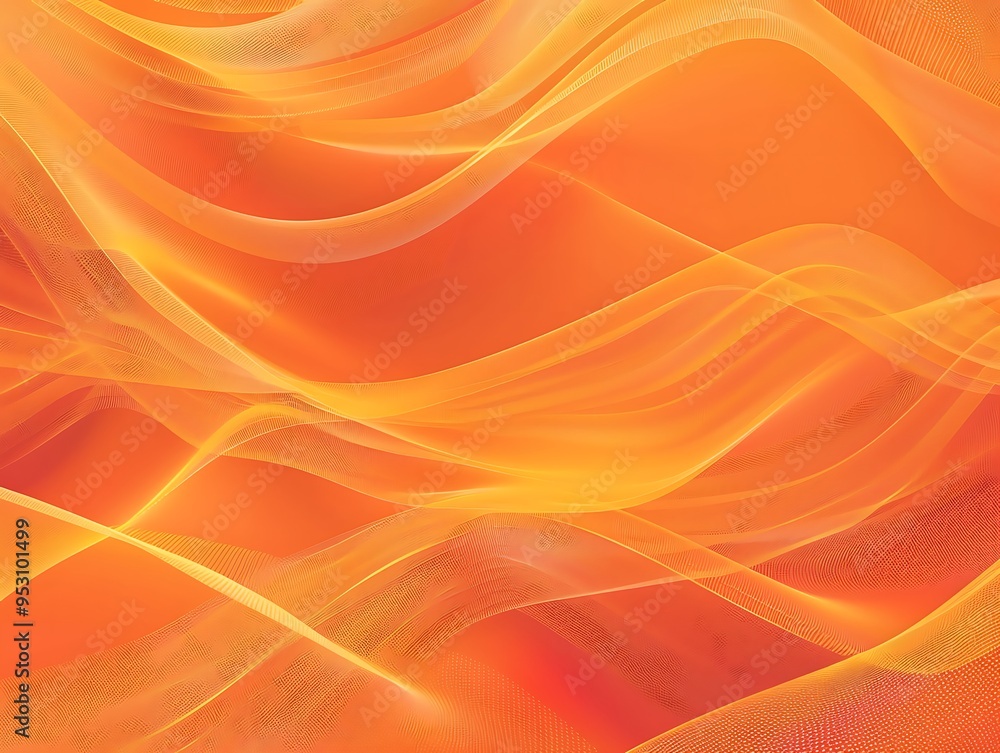 Vibrant Orange Wave Vector Background with Abstract Design Vibrant Orange Wave Vector Background with Abstract Design