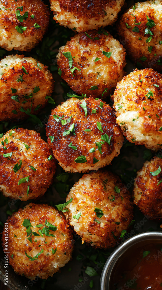 a detailed closeup top view photograph of fried dumplings in golden honey tone, high detail, ultrahigh resolution, 4K quality a detailed closeup top view photograph of fried dumplings in golden honey tone, high detail, ultrahigh resolution, 4K quality
