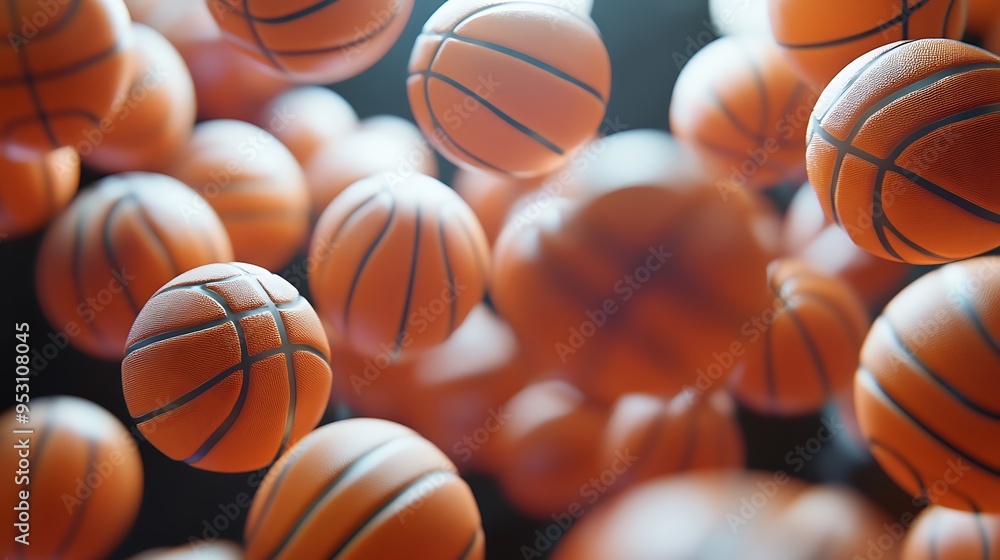 Basketballs in Motion: A Close-Up Perspective Basketballs in Motion: A Close-Up Perspective