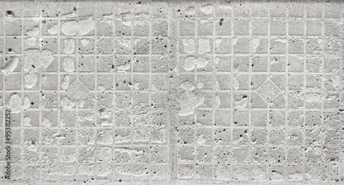 Old cement wall with beautiful pattern in retro concept