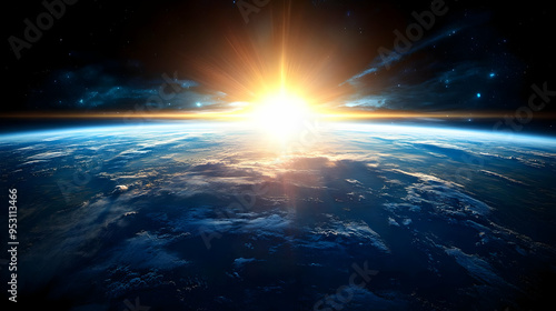 Stunning Sunrise Over Earth From Space - A Breathtaking View