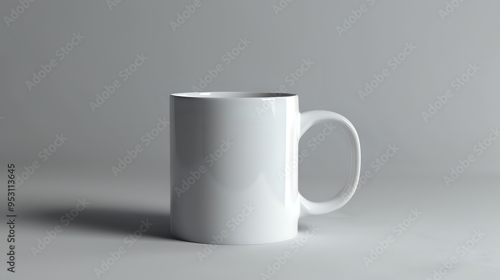 Sleek plain white coffee mug with minimalist design and modern style, perfect for everyday use. Sleek plain white coffee mug with minimalist design and modern style, perfect for everyday use.