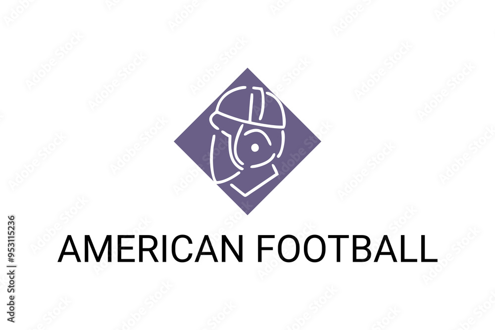 American football sport vector line icon. American football player. sport pictogram, vector illustration. American football sport vector line icon. American football player. sport pictogram, vector illustration.