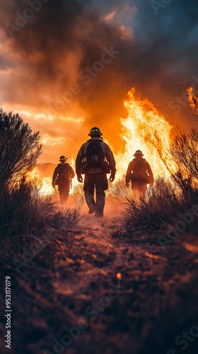 The wildfire that firefighters are fighting is