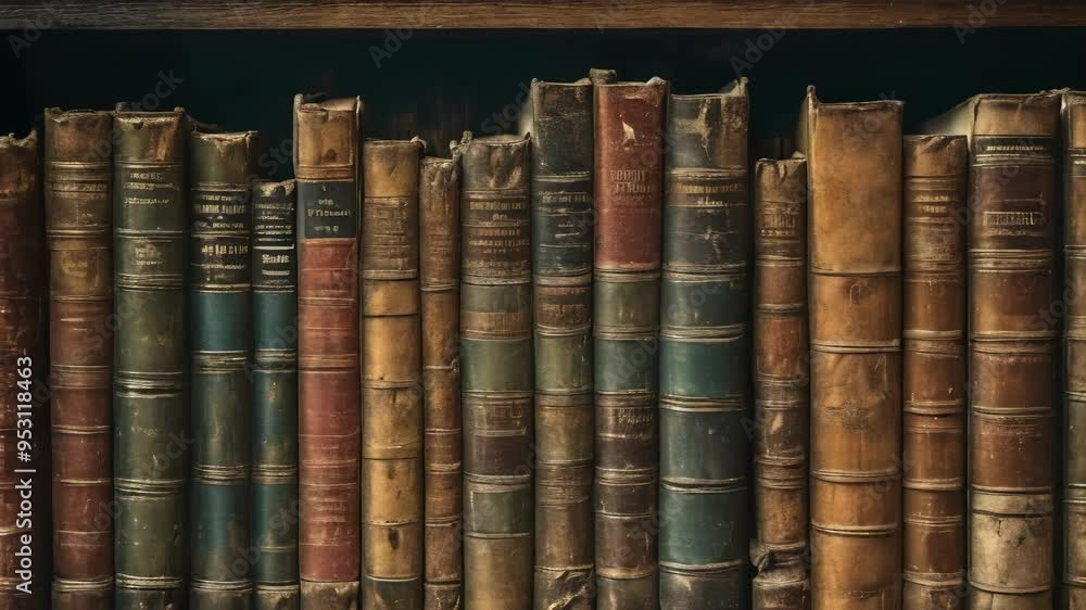 Old Books in Library Background Old Books in Library Background