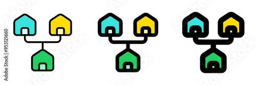 Editable local, home, network, LAN, connection vector icon. Remote work, job, profession, freelance. Part of a big icon set family. Perfect for web and app interfaces, presentations, infographics, etc