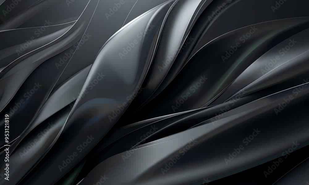 Abstract Black Waves Background Abstract Black Waves Background