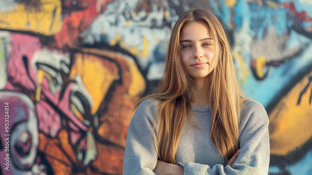 person with graffiti, a young artist, portrait of a woman person with graffiti, a young artist, portrait of a woman