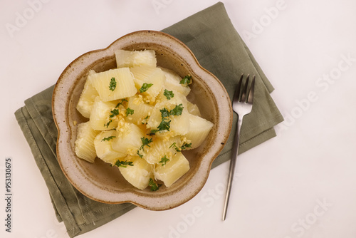 Yuca Con Mojo is Popular Latin Dish That Boiled Cassava with Garlic Sauce.