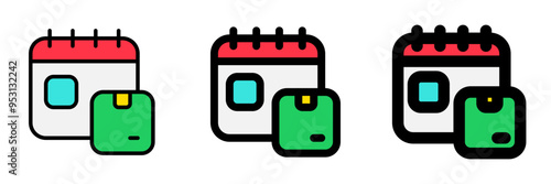 Editable package delivery schedule vector icon. Shipping, delivery, e-commerce, logistics. Part of a big icon set family. Perfect for web and app interfaces, presentations, infographics, etc
