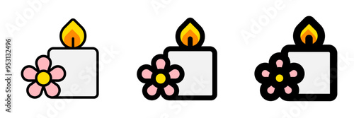 Editable aromatic candle vector icon. Wellness, spa, relaxation. Part of a big icon set family. Perfect for web and app interfaces, presentations, infographics, etc