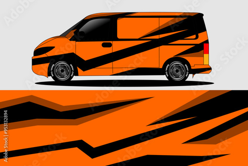 vector illustration background for campervan and car and motorbike package abstract car