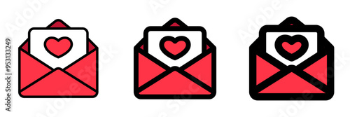 Editable wedding invitation, love letter vector icon. Wedding, valentine, love, celebration. Part of a big icon set family. Perfect for web and app interfaces, presentations, infographics, etc